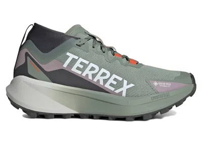 Pre-owned Adidas Originals Terrex Agravic Goretex Trail (women's) Sneakers In Silver Green/cloud White/preloved Fig In Multi