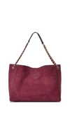 TORY BURCH Marion Suede Chain Shoulder Tote