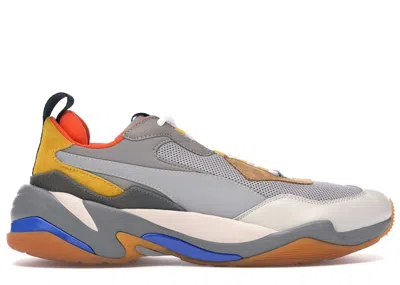 Pre-owned Puma Men's  Thunder Spectra Sneakers In Grey/yellow/orange