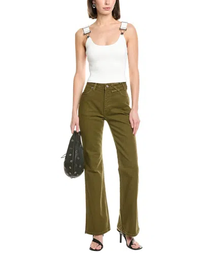 STAUD X WRANGLER THE MUST SERGEANT GREEN FLARE JEAN 