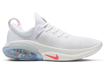 Pre-owned Nike Joyride Run Flyknit Aw (women's) Sneakers In White/lava Glow/platinum Tint
