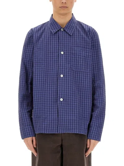 Our Legacy Box Check Shirt In Blue | ModeSens