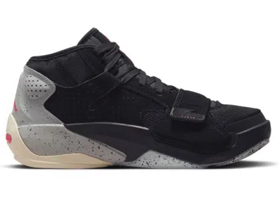 Pre-owned Jordan Zion 2 Cement Sneakers In Black/siren Red