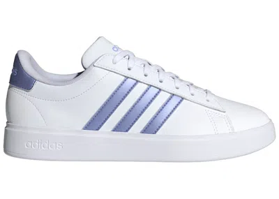 Pre-owned Adidas Originals Grand Court 2.0 (women's) Sneakers In Cloud White/blue Spark Met.