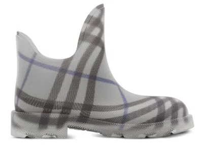 Pre-owned Burberry Marsh Checked Ankle Boot (women's) Sneakers In Grey In Gray