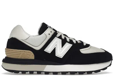 Pre-owned New Balance 574 Legacy Sneakers In Black/angora