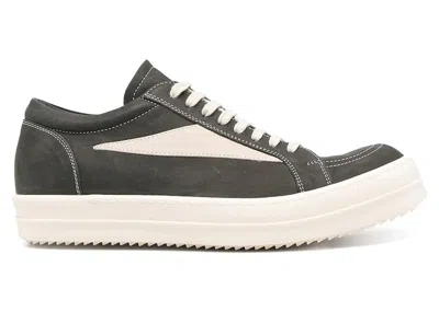 Pre-owned Rick Owens Men's  Porterville Vintage Low Sneakers In Forest/milk In Multi