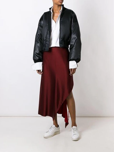 Shop Dkny Corset-detail Midi Skirt