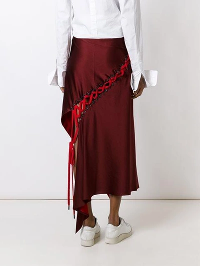 Shop Dkny Corset-detail Midi Skirt