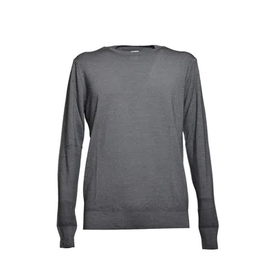ASPESI CHARCOAL WOOL CREWNECK SWEATER 