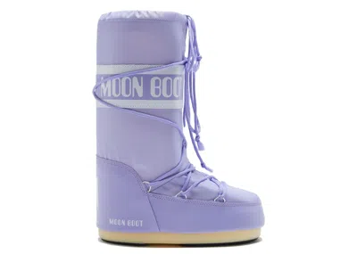 Pre-owned Moon Boot Icon Nylon Boot Sneakers In Lilac