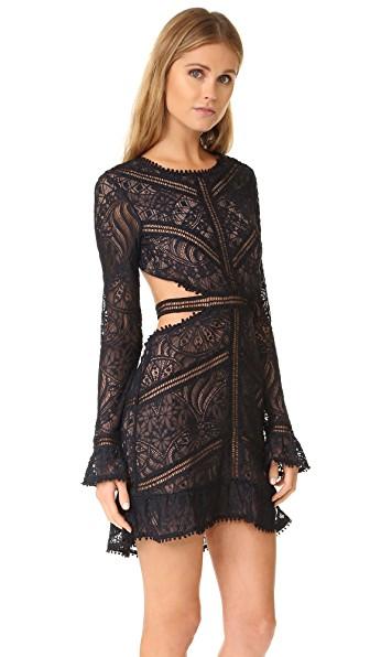 for love and lemons emerie dress black