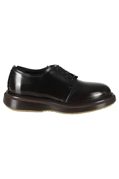 The Antipode Brushed Leather Derby Shoes With Tone-on-tone Laces