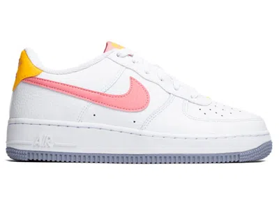 Pre-owned Nike Air Force 1 Low Coral Chalk Sneakers In White/laser Orange/indigo Haze