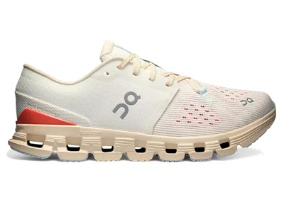 Pre-owned On Running Cloud X 4 (women's) Sneakers In Ivory/salm