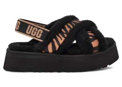Pre-owned Ugg Disco Cross Slide Tiger Print (women's) Sneakers In Light Butterscotch