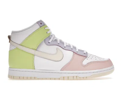 Pre-owned Nike Dunk High (women's) Sneakers In White/cashmere/light Lemon Twist