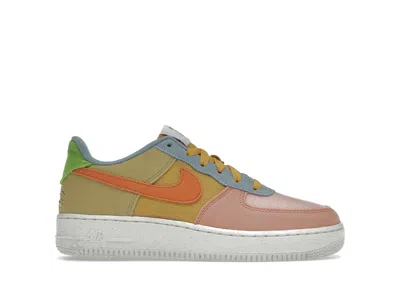 Pre-owned Nike Air Force 1 Low '07 Lv8 Next Nature Sun Club Sneakers In Sanded Gold/wheatgrass/light Madder Root