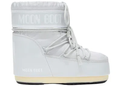 Pre-owned Moon Boot Men's  Icon Low Nylon Boot Sneakers In Glacier Grey