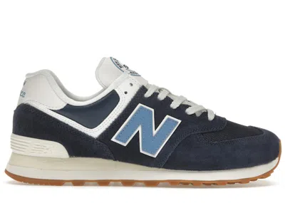 Pre-owned New Balance 574 Sneakers In Navy/white/blue In Multi