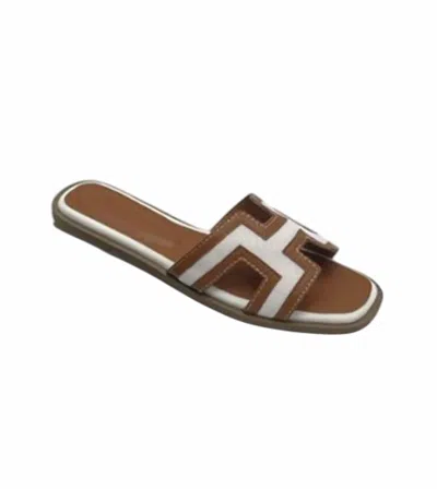 La Shoe King Women's Arias Flat Sandal In White