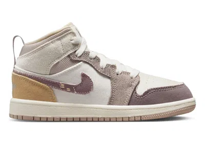 Pre-owned Jordan 1 Mid Se Craft Taupe Haze Sneakers In Sail/fossil Stone/celestial Gold In Multi