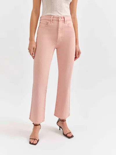 Daze Soho Cropped Flare Jeans In Rosewater