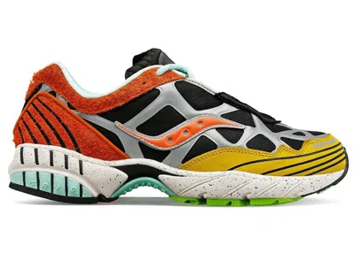 Pre-owned Saucony Men's  Grid Web Trailian Sneakers In Brown/mustard