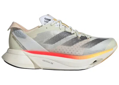 Pre-owned Adidas Originals Adizero Adios Pro 3 (women's) Sneakers In Ivory/iron Metallic/crystal Sand