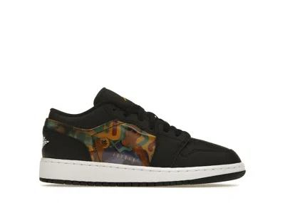 Pre-owned Jordan 1 Low Hologram Sneakers In Black/taxi/dark Concord