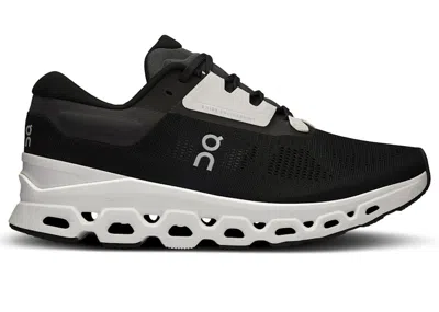 Pre-owned On Cloudstratus 3 (women's) Sneakers In Black/frost In Multi