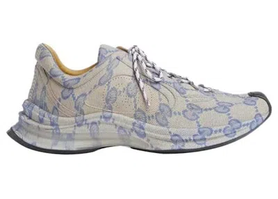 Pre-owned Gucci Men's  Monogram Run Sneaker Sneakers In Beige/blue In Multi