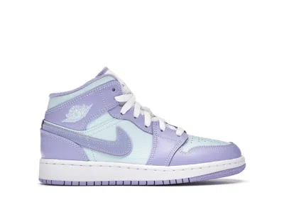 Pre-owned Jordan 1 Mid Purple Aqua Sneakers In Purple Pulse/arctic Punch
