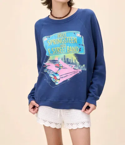 Daydreamer Bruce Springstein Born In The U. S.a Vintage Sweatshirt In Washed Indigo