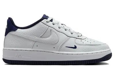 Pre-owned Nike Air Force 1 Low Lv8 White Mini Swoosh Sneakers In Photon Dust/obsidian