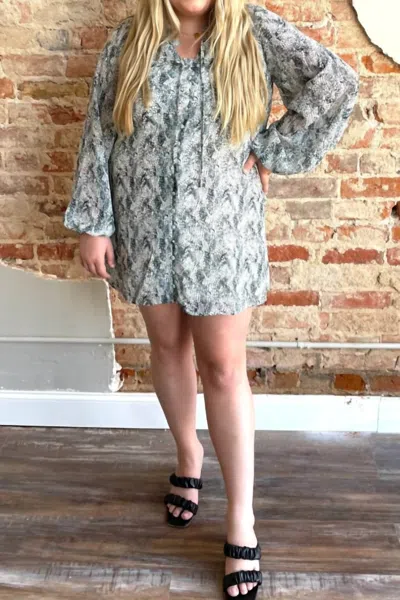 Buddylove Piper Mini Dress In White/black