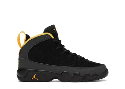 Pre-owned Jordan 9 Retro Sneakers In Black/dark Charcoal/university Gold