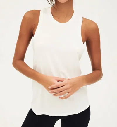 Splits59 Toni Scoop Neck Jersey Tank In White