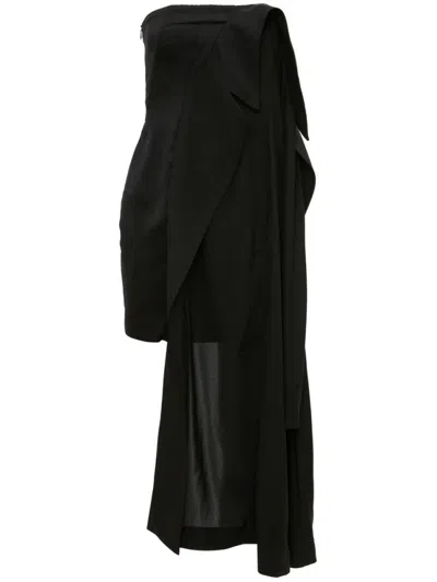 Jw Anderson Deconstructed-coat Strapless Minidress