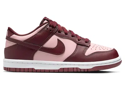 Pre-owned Nike Dunk Low Sneakers In Dark Team Red/echo Pink/white In Multi