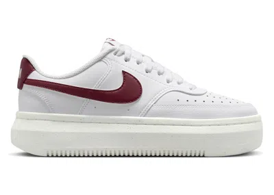 Pre-owned Nike Court Vision Alta (women's) Sneakers In White/sail/team Red In Multi