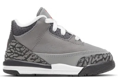 Pre-owned Jordan 3 Retro Cool Grey Sneakers In Silver/light Graphite/orange Peel