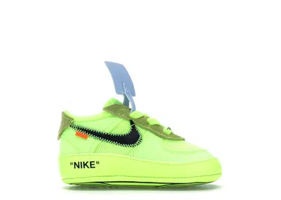Pre-owned Nike Air Force 1 Low Offwhite Sneakers In Volt/hyper Jade/cone In Multi