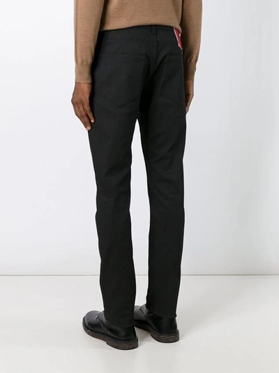Shop Raf Simons Straight Leg Jeans In Black