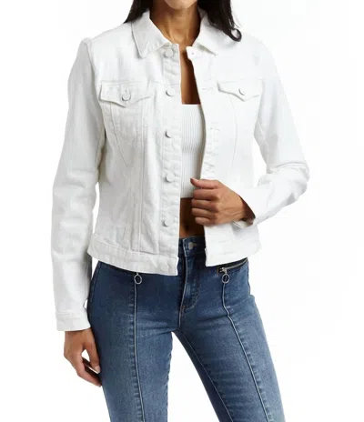 TRACTR LORETTA DENIM JACKET IN WHITE 