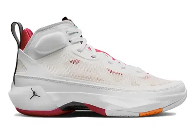 Pre-owned Jordan 37 Hare Sneakers In White/true Red/light Silver