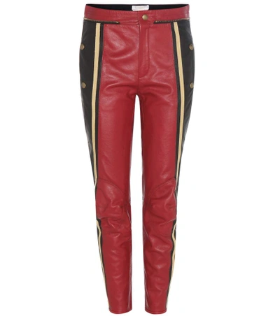 Shop Chloé Leather Trousers In Llack