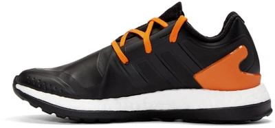 Shop Y-3 Black & Orange Pureboost Zg Sneakers