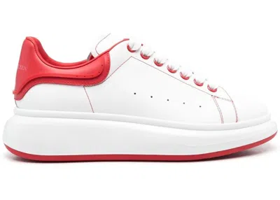 Pre-owned Alexander Mcqueen Men's  Oversized Outline Sneakers In White/red In Multi