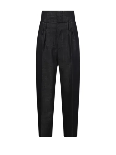 パンツ Victoria Beckham Double Waistband Detail Trouser Double Waistband Trouser In Black – Victoria Beckham UK